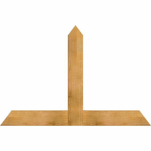Ekena Millwork Portland Rough Sawn Timber Gable Bracket, Western Red Cedar, 60"W x 40"H x 2"D x 6"F, 16/12 Pitch GBW060X40X0206POR00RWR - main